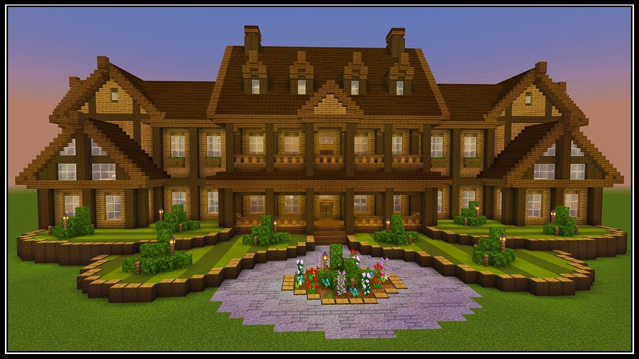 Minecraft: How to Build a Wooden Mansion | PART 1