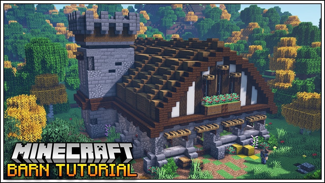 Minecraft 1.16 - Ultimate Minecraft Barn Tutorial [How to Build]