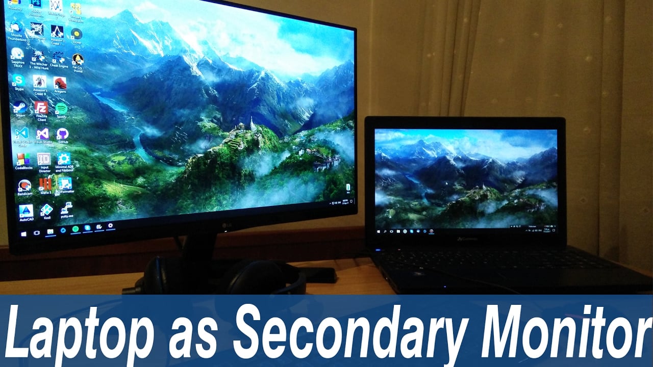How to use a laptop as a Secondary Monitor