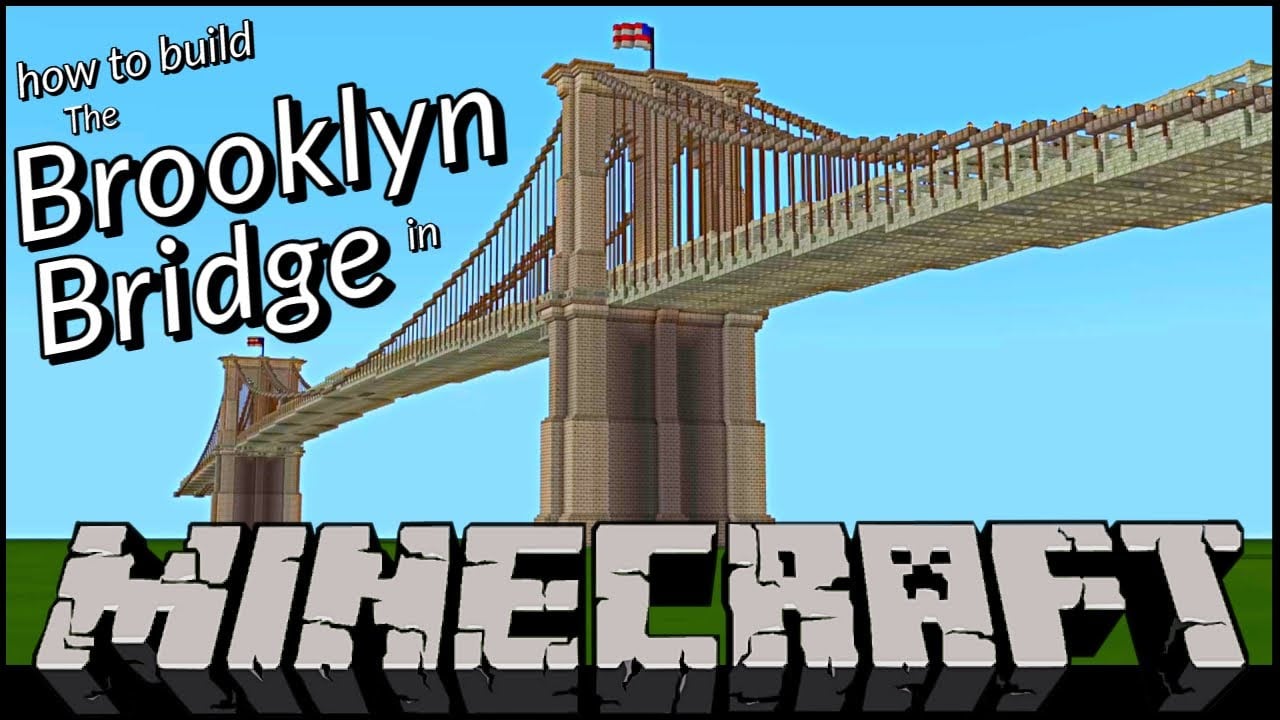 How to build The Brooklyn Bridge in Minecraft | Tutorial