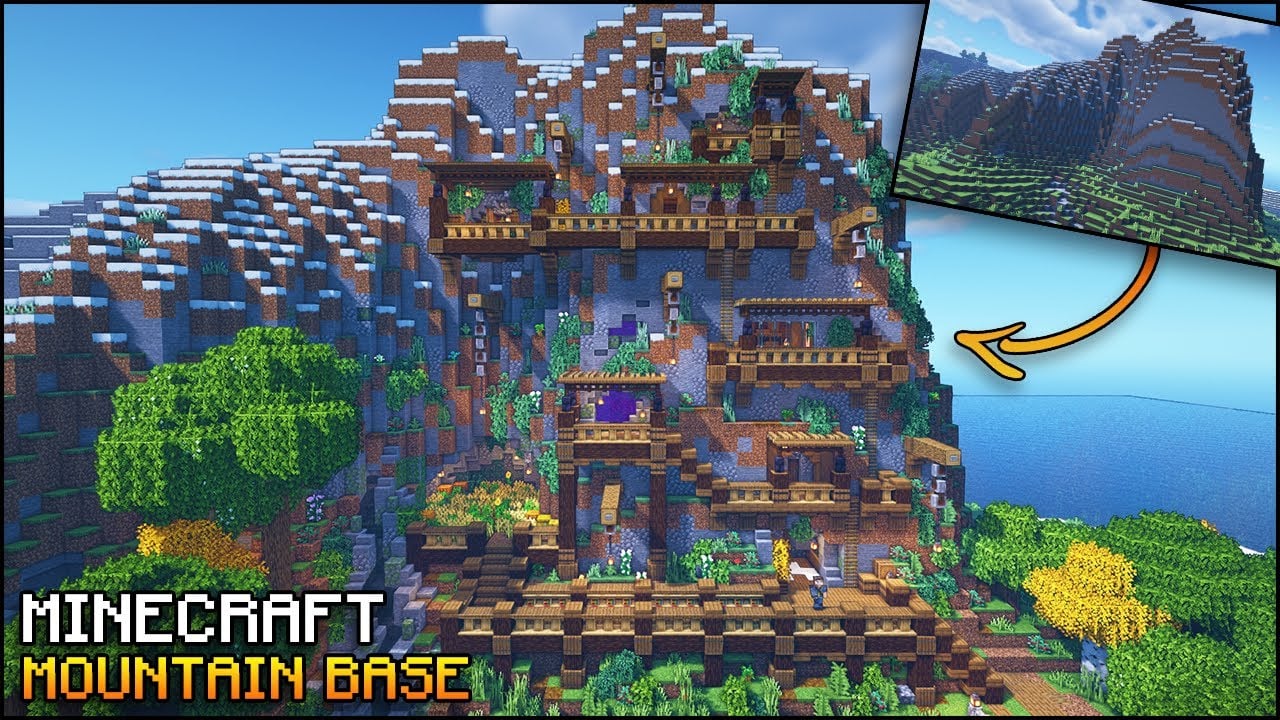 Minecraft Mountain Base with EVERYTHING you NEED to Survive!!!