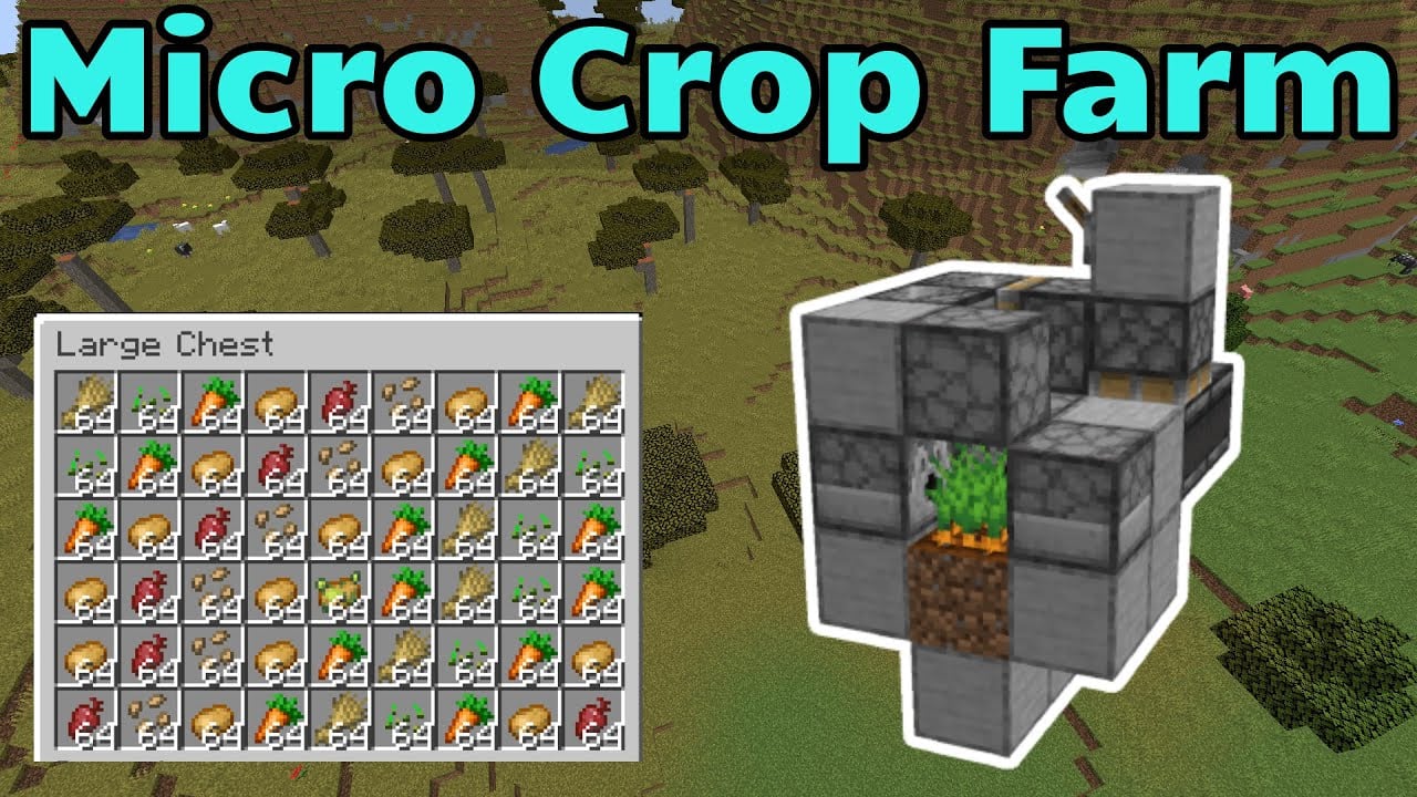 EASY Micro Crop Farm (Minecraft Java)