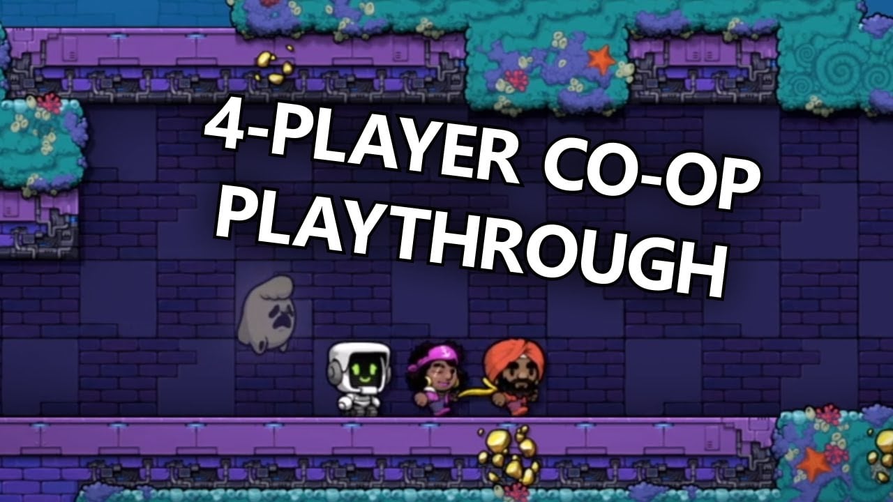 Full Playthrough of Spelunky 2 in 4-player Co-op!