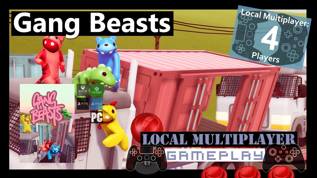 Gang Beasts [4K] 4 Player Local Multiplayer Series X - Gameplay