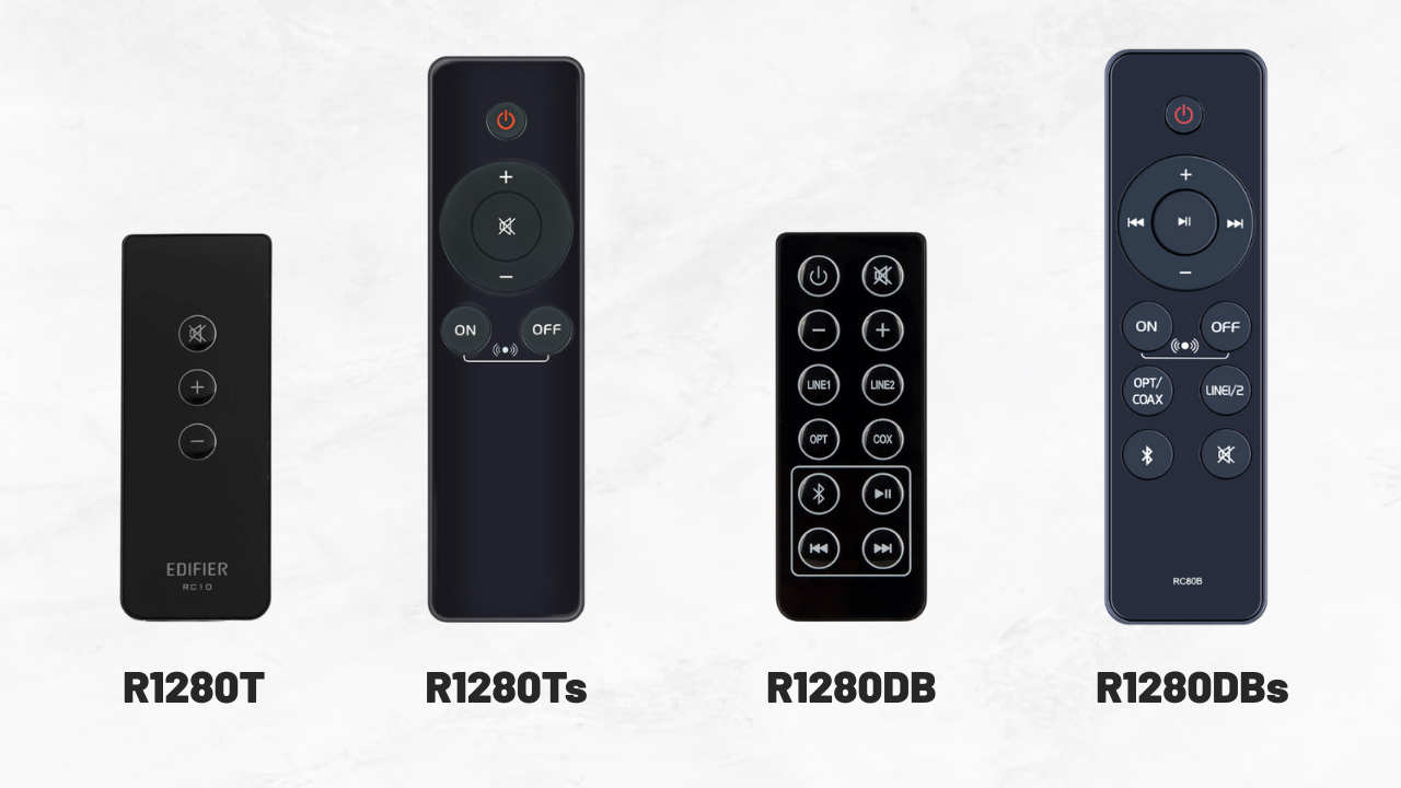 R1280T vs R1280Ts vs R1280DB vs R1280DBs Remotes