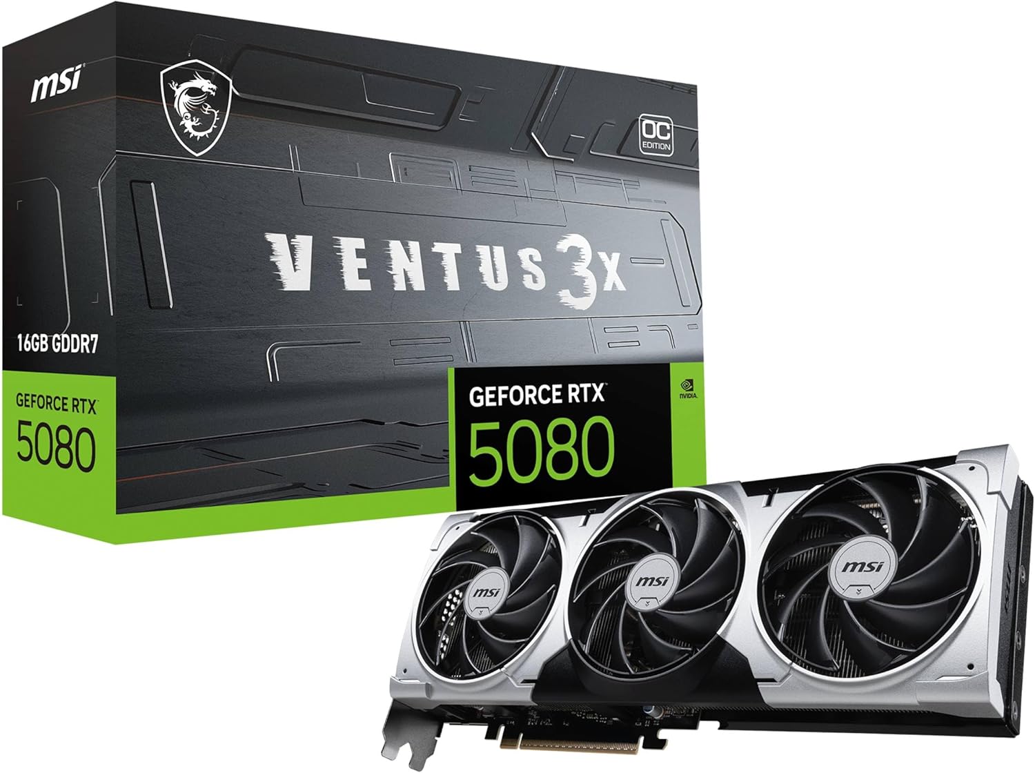 MSI NVIDIA GeForce RTX 5080 16G Ventus 3X OC Plus