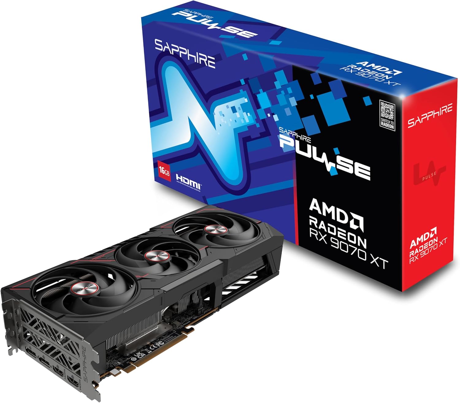 Sapphire 11348-03-20G Pulse AMD Radeon™ RX 9070 XT