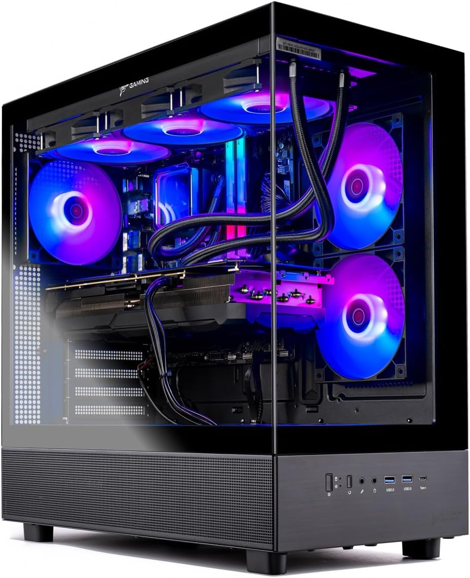 Skytech Gaming Azure 3 Desktop PC, Ryzen 7 9800X3D 4.7 GHz (5.2 GHz), NVIDIA RTX 5080 16GB, 2TB NVMe SSD, 32GB DDR5 RAM 6000 RGB, 850W Gold ATX 3 PSU