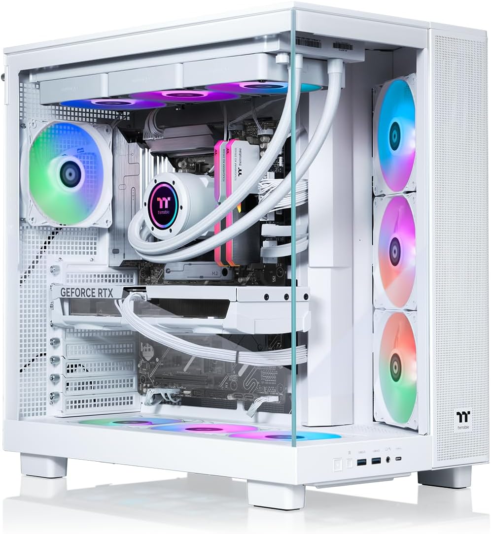 Thermaltake LCGS View 9890S-380XL Gaming Desktop - AMD Ryzen™ 7 9800X3D, 32GB 6000MTs DDR5 RGB Memory, NVIDIA® GeForce RTX™ 5090, 2TB NVMe M.2