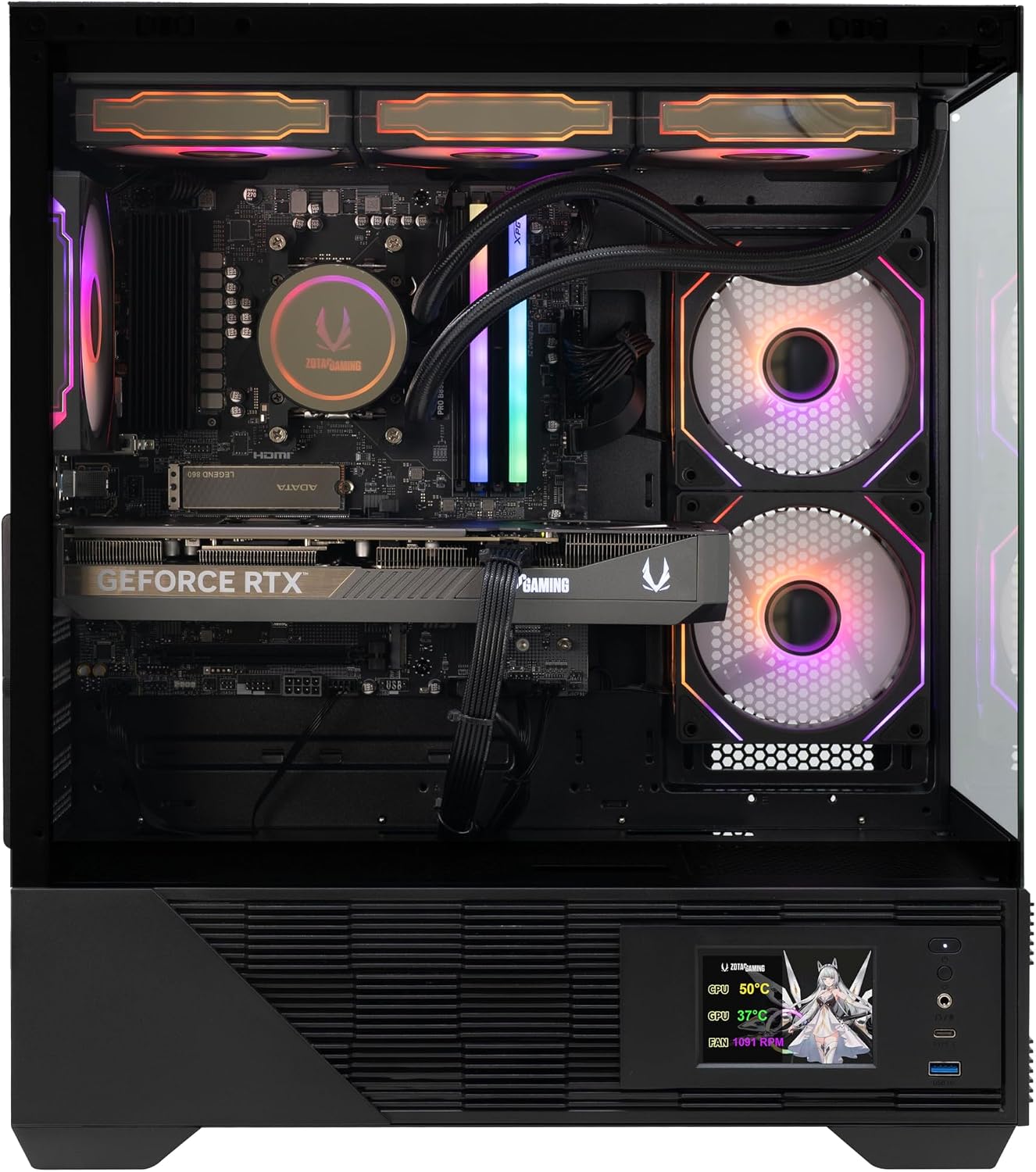 ZOTAC MEK Gaming PC Desktop, NVIDIA GeForce RTX 5070 Ti 16GB GDDR7, AMD Ryzen 7 9700X Up to 5.5GHz, 32GB DDR5, 1TB NVMe SSD, 750W 80+ Gold PSU