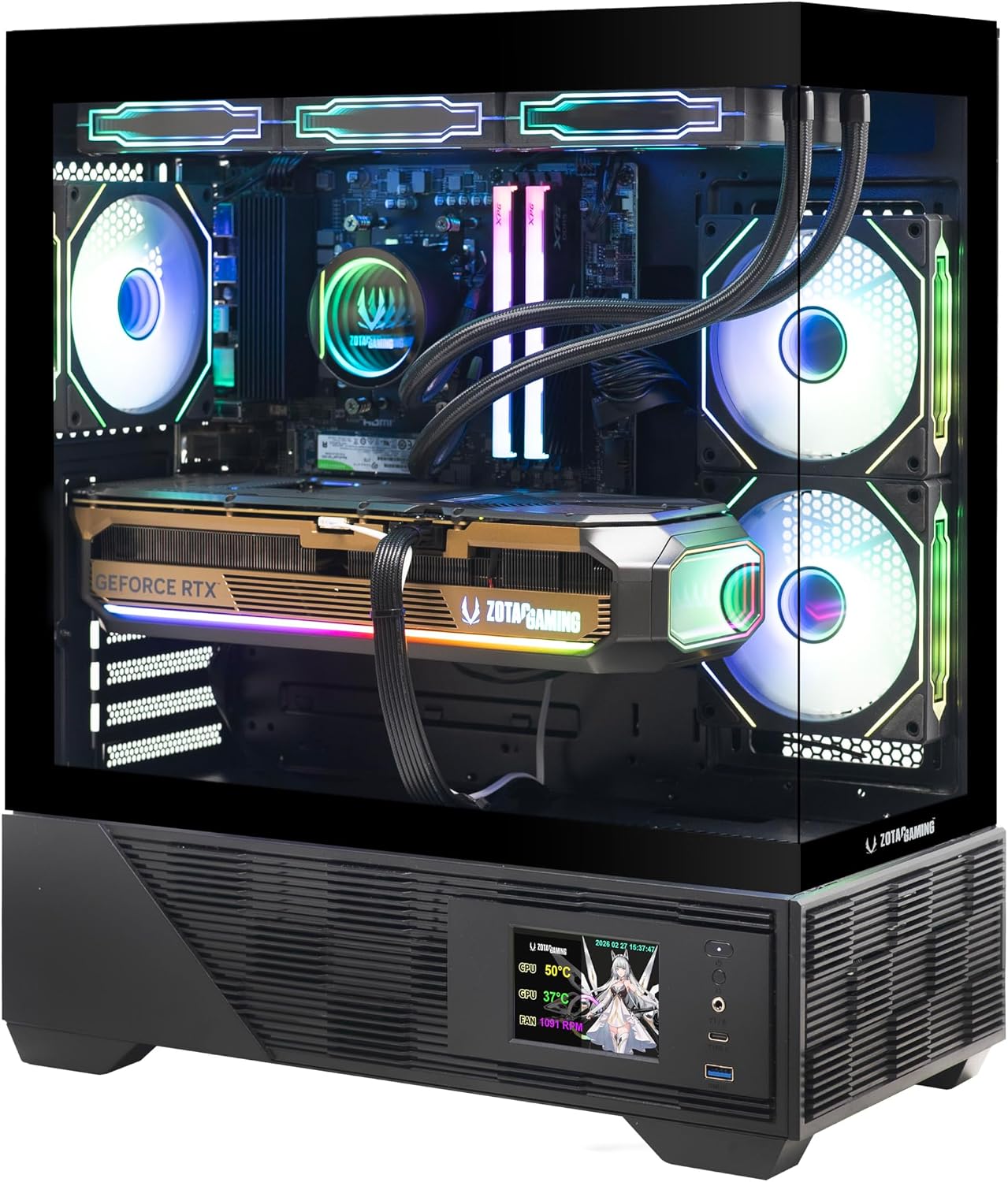ZOTAC MEK Gaming PC Desktop, NVIDIA GeForce RTX 5080 16GB GDDR7, AMD Ryzen 7 9800X3D Up to 5.2GHz, 32GB DDR5, 2TB NVMe SSD, 850W 80+ Gold PSU